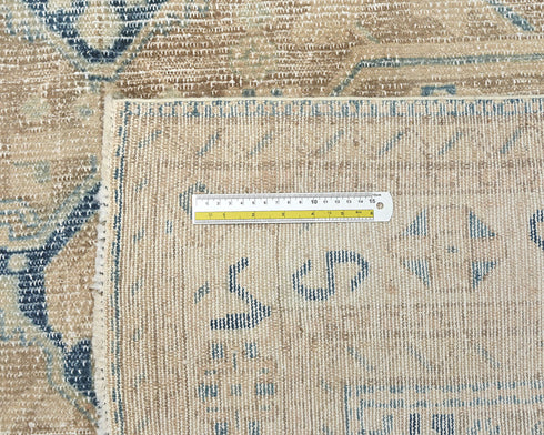 5x9 Vintage Brown Persian Style Hand Knotted Low Pile Wool Area Rug